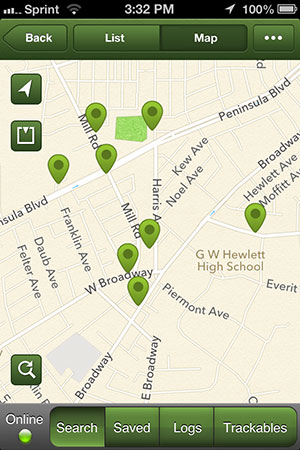 All the geocaches near where we live