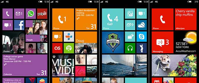 Windows Phone Sample Screens