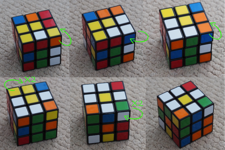 rubiks cube flip middle piece
