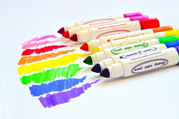 VIBGYOR Plastic Sketch Pens, For It Is Used For Colouring., Packaging Type:  Packet