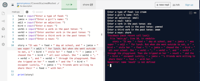Python Mad Libs – beanz Magazine image.